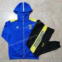 2021-2022 Juventus Color Blue Thailand Soccer Jacket Uniform With Hat-815