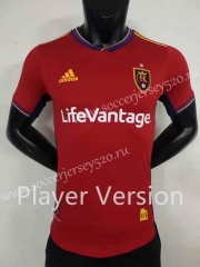 Player Version 2022-2023 Real Salt Lake Red Thailand Soccer Jersey AAA-9926
