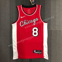 2022-2023 City Edition Chicago Bulls Red #8 NBA Jersey-311