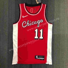 2022-2023 City Edition Chicago Bulls Red #11 NBA Jersey-311