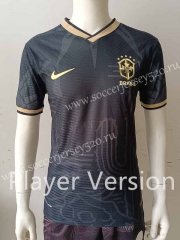 Player Version 2022-2023 Brazil Black Thailand Soccer Jersey AAA-807