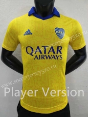 Player Version 2022-2023 Boca Juniors Away Yellow Thailand Soccer Jersey AAA-9926