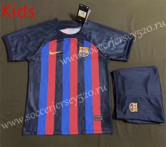 2022-2023 Barcelona Home Red&Blue Kid/Youth Soccer Uniform-9021