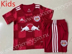 2022-2023 RB Leipzig Away Red Youth/Kids Soccer Uniform-3801