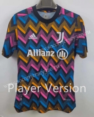 Player Version 2022-2023 Juventus FC Blue&Yellow Thailand Training Soccer Jersey AAA-6886