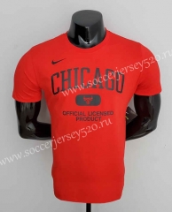 2022-2023 Chicago Bulls Red NBA Cotton T-shirt-CS