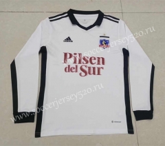 2022-2023 Colo-Colo White LS Thailand Soccer Jersey AAA-HR