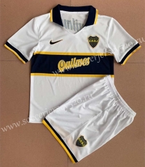 Retro Version 96-97 Boca Juniors Away White Soccer Uniform-AY