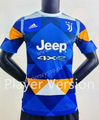 Player Version Juventus 3rd Away Blue Thailand Soccer Jersey AAA-518
