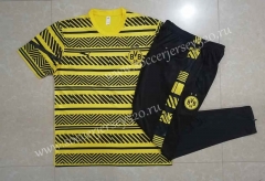 2022-2023 Borussia Dortmund Yellow Short-sleeved Thailand Soccer Tracksuit -815