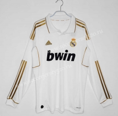 Retro Version 11-12 Real Madrid Home White LS Thailand Soccer Jersey AAA-C1046