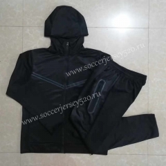 2022-2023 Nike Black Thailand Soccer Jacket Uniform With Hat-815