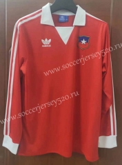 Retro Version 1982 Chile Home Red LS Thailand Soccer Jersey AAA-7T