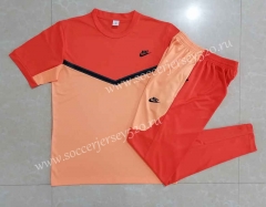 2022-2023 Nike Red&Orange Short-Sleeved Thailand Soccer Tracksuit-815