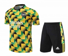 2022-2023 Arsenal Yellow&Green Thailand Training Soccer Uniform-4627