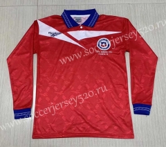 Retro Version 1998 Chile Home Red LS Thailand Soccer Jersey AAA-512