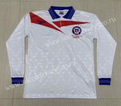 Retro Version 1998 Chile Away White LS Thailand Soccer Jersey AAA-512