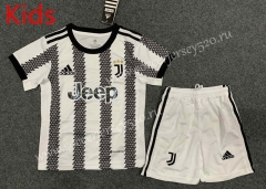 2022-2023 Juventus Home Black&White Kids/Youth Soccer Uniform-507