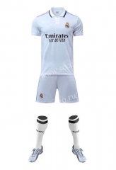 ( Without Brand Logo ) 2022-2023 Real Madrid Home White Soccer Uniform-9031