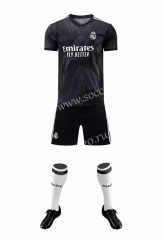 ( Without Brand Logo ) 2022-2023 Joint Version Real Madrid Black Soccer Uniform-9031