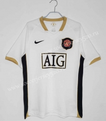 Retro Version 06-07 Manchester United Away White Thailand Soccer Jersey AAA-C1046