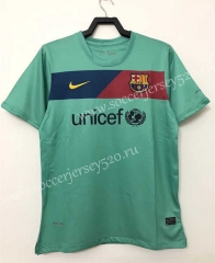 Retro Version 10-11 Barcelona Away Green Thailand Soccer Jersey AAA-811