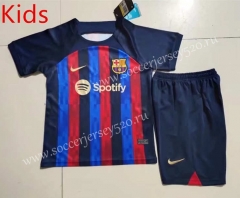 2022-2023 Barcelona Home Red&Blue Kid/Youth Soccer Uniform-507