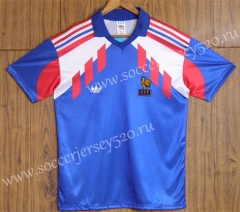 Retro Version 88-90 France Home Blue Thailand Soccer Jersey AAA-SL