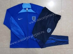 2022-2023 England Camouflage Blue Thailand Soccer Jacket Uniform-815