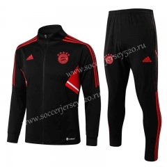 2022-2023 Bayern München Black Thailand Soccer Jacket Uniform-815
