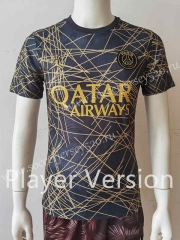 Player Version 2022-2023 PSG Black&Gold Thailand Training Soccer Jersey AAA-807