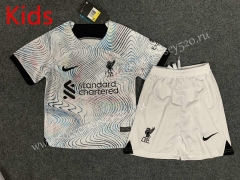 2022-2023 Liverpool Away White Kids/Youth Soccer Uniform-GB