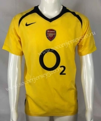 Retro Version 2005-2006 Arsenal Away Yellow Thailand Soccer Jersey AAA-503