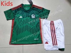 2022-2023 Mexico Home Green Kids/Youth Soccer Uniform-507