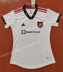2022-2023 Manchester United Away White Women Thailand Soccer jersey AAA-708
