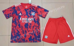 2022-2023 Olympique Lyonnais Away Red Soccer Uniform-718