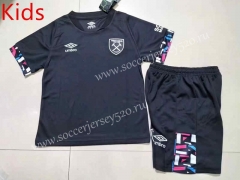 2022-2023 West Ham United Away Black&Gray Kid/Youth Soccer Uniform-507