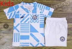 2022-2023 Manchester City Blue&White Kid/Youth Soccer Uniform-709