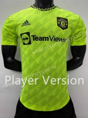 Player Version 2022-2023 Manchester United Fluorescent Green Thailand Soccer Jersey AAA-SJ
