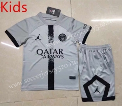 2022-2023 Paris SG Away Light Gray Kid/Youth Soccer Uniform-507