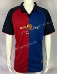 Retro Version 99-00 Barcelona Home Red&Blue Thailand Soccer Jersey AAA-503