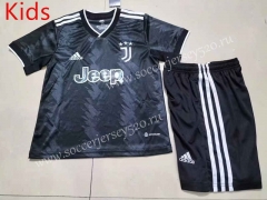 2022-2023 Juventus Away Black Kids/Youth Soccer Uniform-507