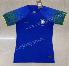 2022-2023 Brazil Away Blue Thailand Women Soccer Jersey AAA-1475