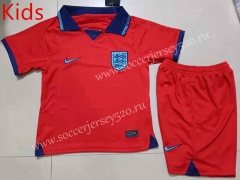 2022-2023 England Away Red Kids/Youth Soccer Uniform-507