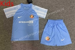 2022-2023 Sunderland AFC Away Sky Blue Kids/Youth Soccer Uniform-HR