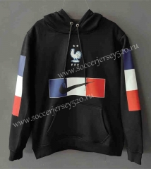 2022-2023 France Black Thailand Soccer Tracksuit Top With Hat-LH