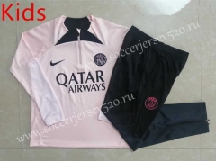 2022-2023 Paris SG Pink Kids/Youth Soccer Tracksuit-815