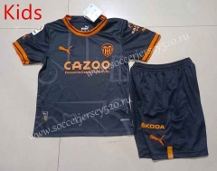2022-2023 Valencia Away Black Kids/Youth Soccer Unifrom-507