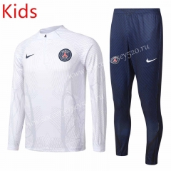 2022-2023 Paris SG White Kids/Youth Soccer Tracksuit -GDP