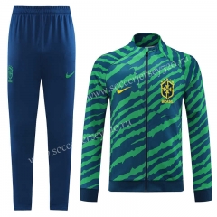 2022-2023 Brazil Green Thailand Soccer Jacket Uniform -LH